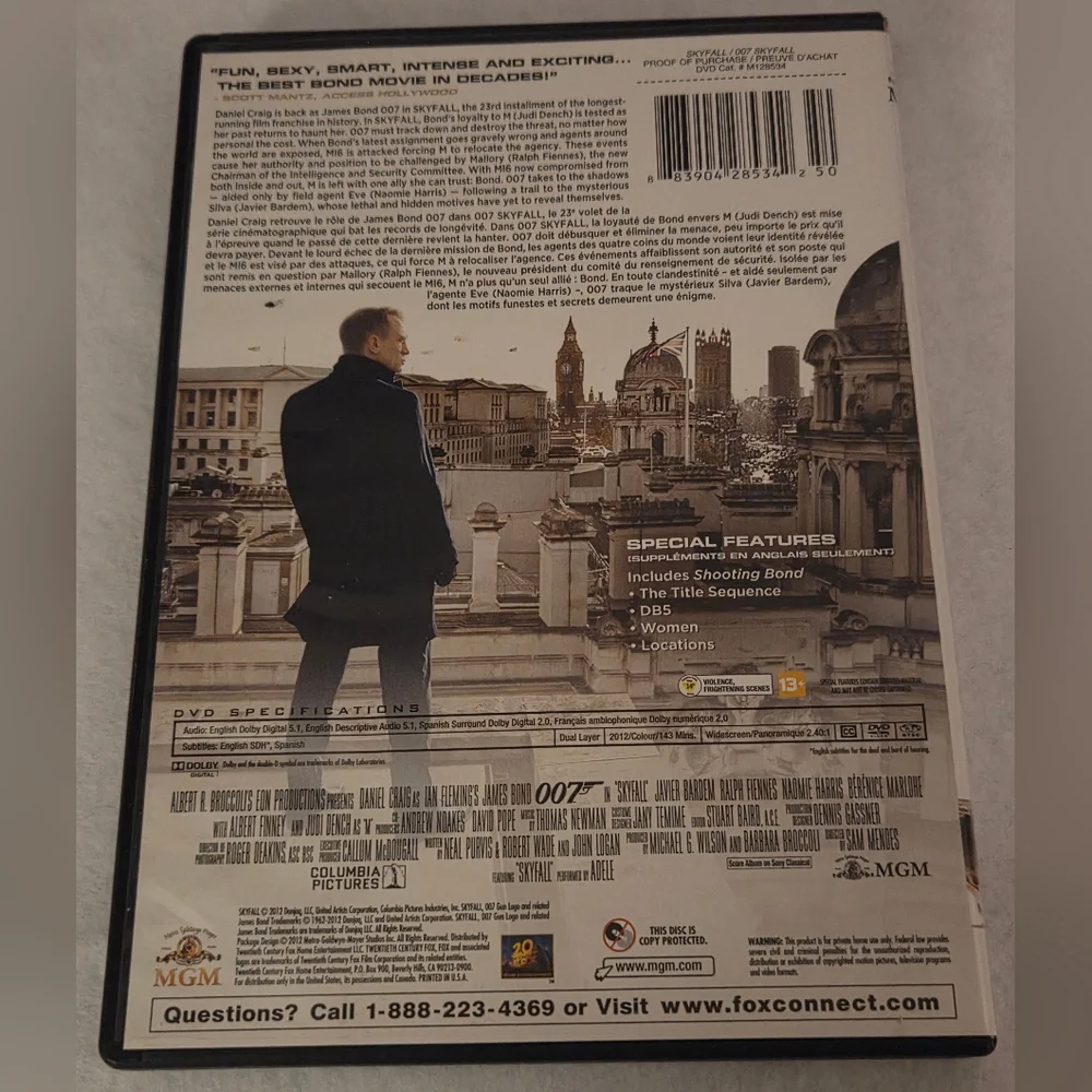 Daniel Craig 007 DVDs & Blu-ray Collection - Picture 4 of 16